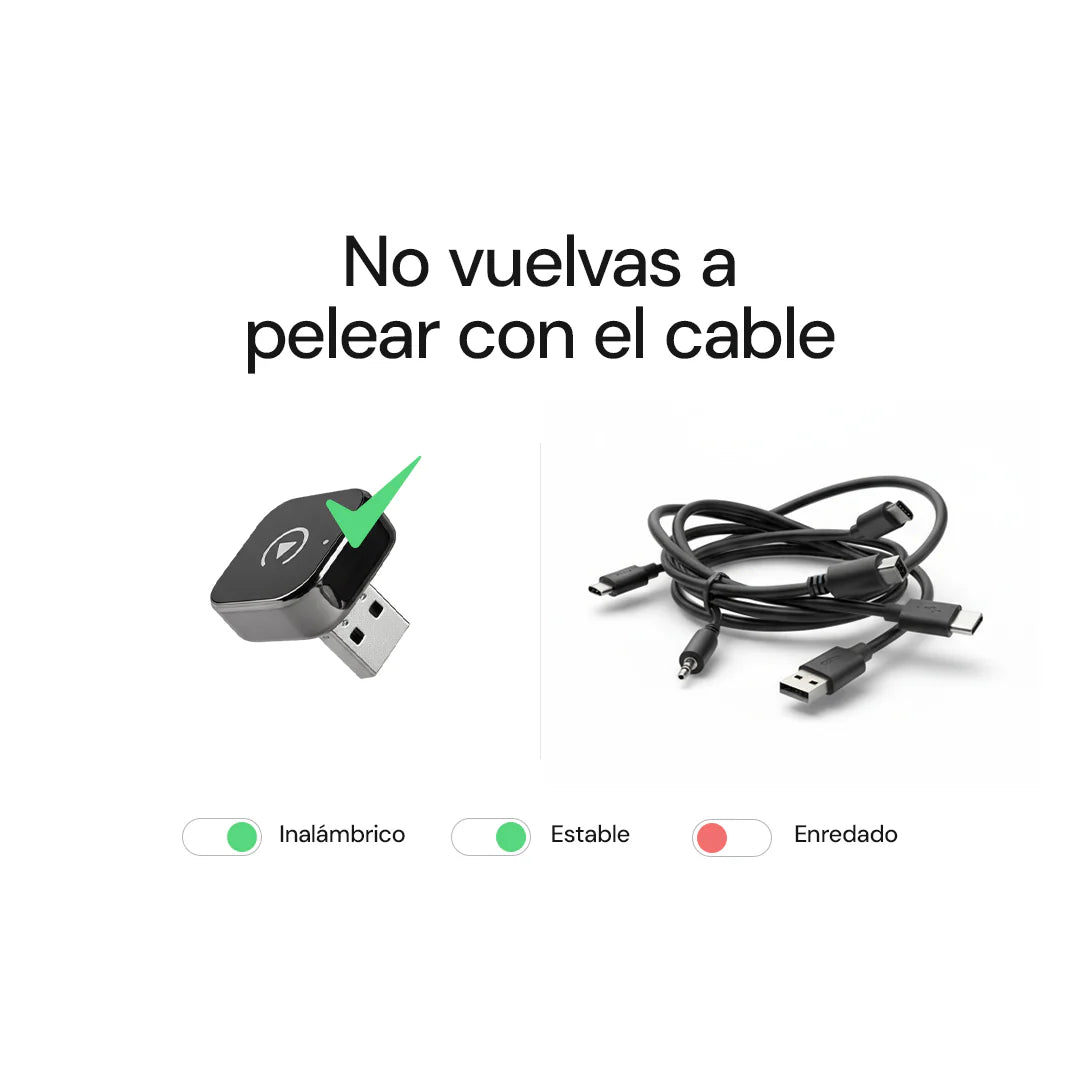 Adaptador CarPlay AutoTech™ - Conexión instantánea y sin cables
