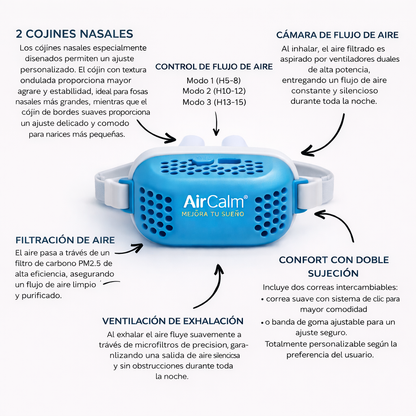 AirCalm™ Dispositivo Anti-Ronquidos – Sueño Tranquilo y Respiración Natural