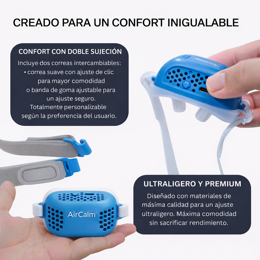 AirCalm™ Dispositivo Anti-Ronquidos – Sueño Tranquilo y Respiración Natural