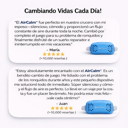 AirCalm™ Dispositivo Anti-Ronquidos – Sueño Tranquilo y Respiración Natural