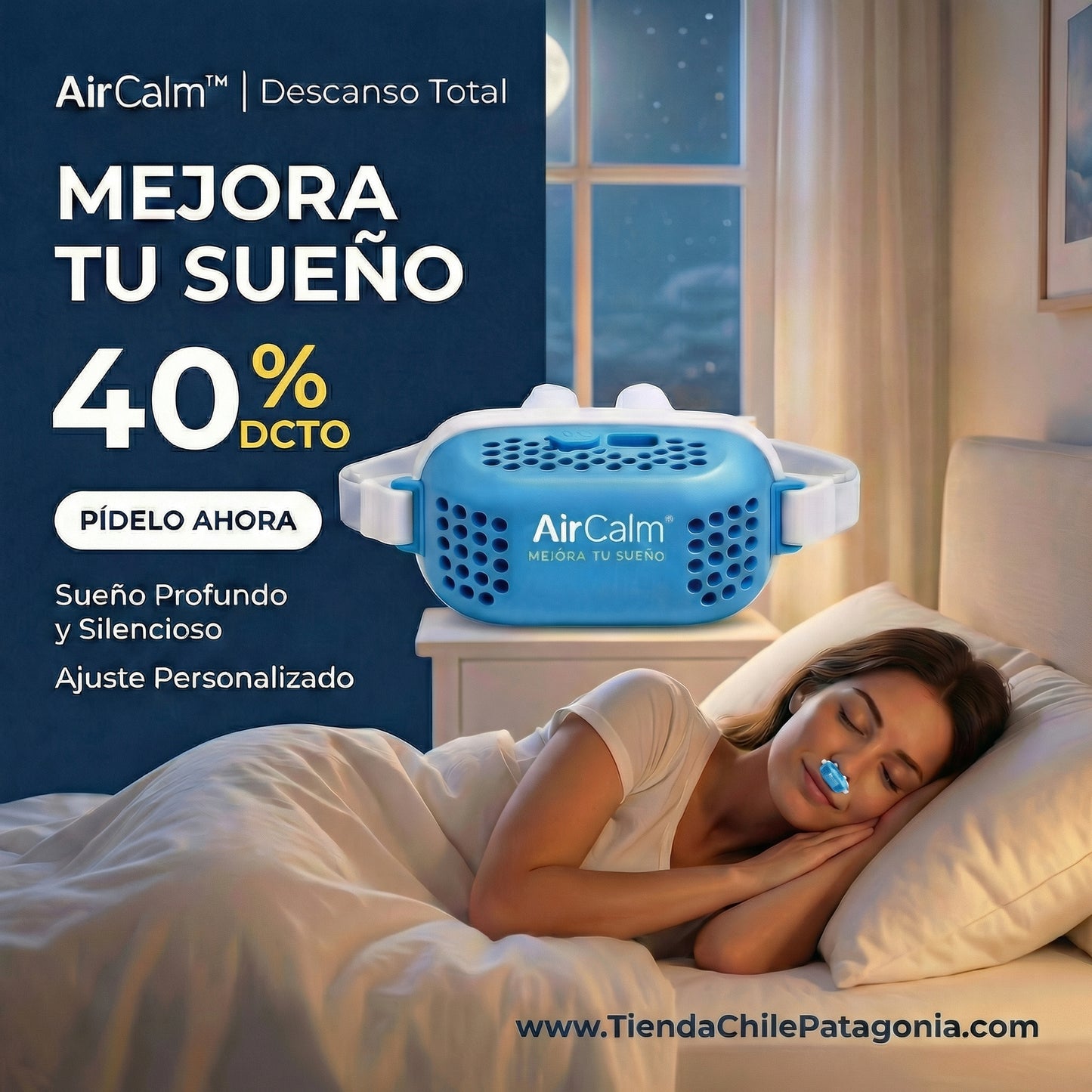 AirCalm™ Dispositivo Anti-Ronquidos – Sueño Tranquilo y Respiración Natural